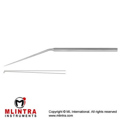 Micro Ear Hook Angled 25° Stainless Steel, 15.5 cm - 6" Tip Size 1.0 mm